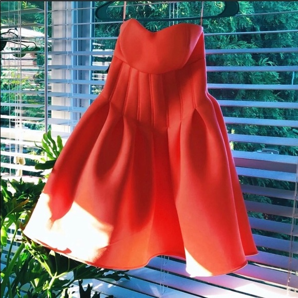 NWT structured coral pink dress - Picture 1 of 11